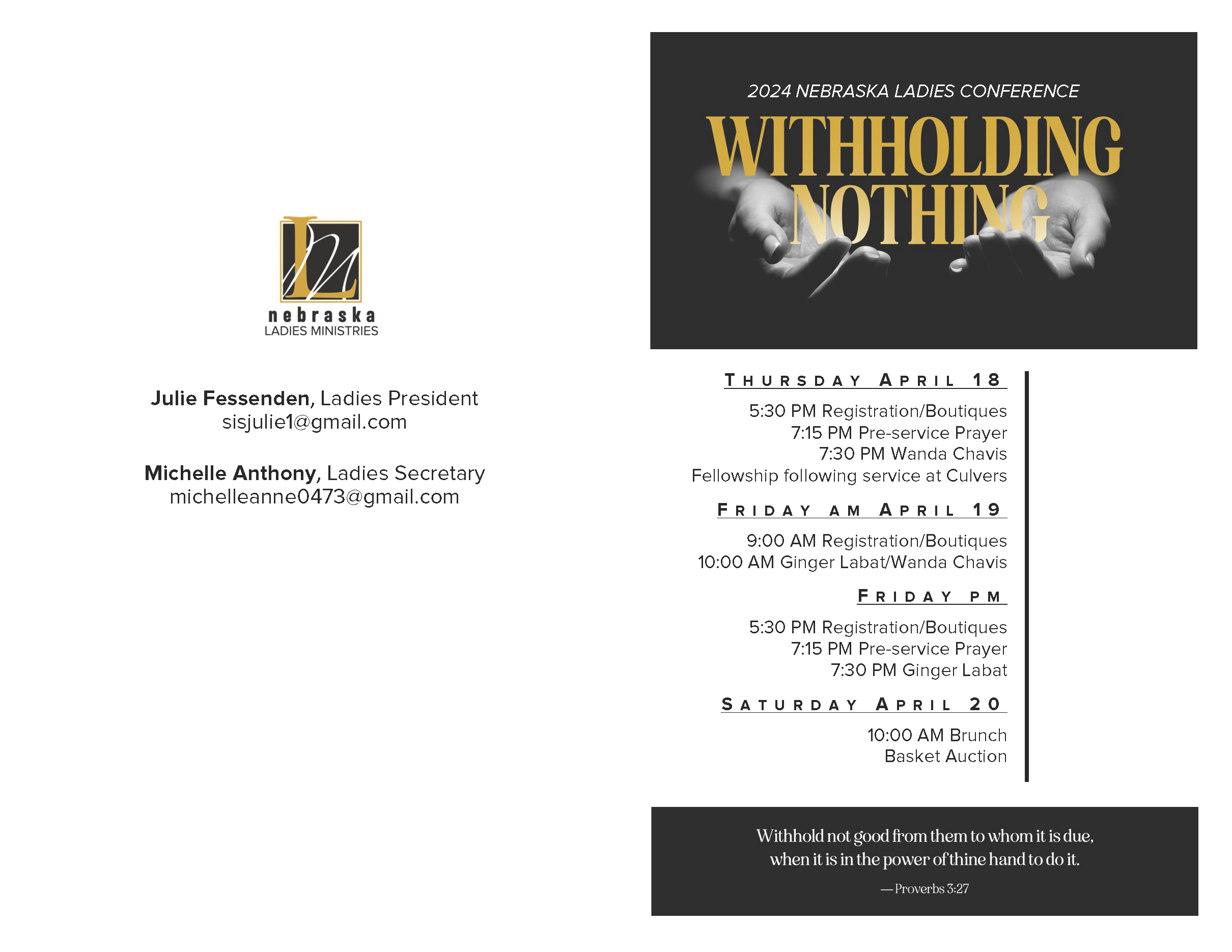 Events Nebraska District UPCI